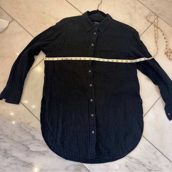 GAP Black Casual Button Down Shirt Relaxed Fit - Picture 8 of 12